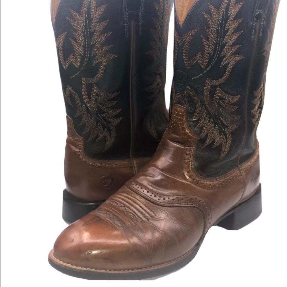 Ariat Men Western Boots Sz 9.EE Brown Black Eur42